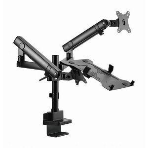 Gembird Desk mounted adjustable monitor arm with notebook tray (full-motion)