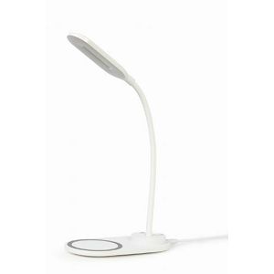 Gembird Desk lamp with wireless charger, white