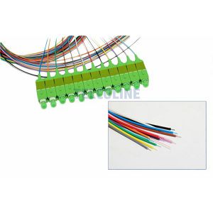 NFO Fiber optic pigtail SC APC, SM, G.657A1, 900um, 2m, LSZH Easy-strip, Full color