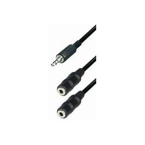 Transmedia Connecting Cable 3,5 mm plug -2x 3,5 mm jack