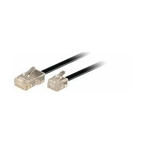 Transmedia Connecting Cable Western 8 4 to 6 4, 3m, Black