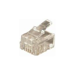 Transmedia RJ11 Plug Western 6 4-plug